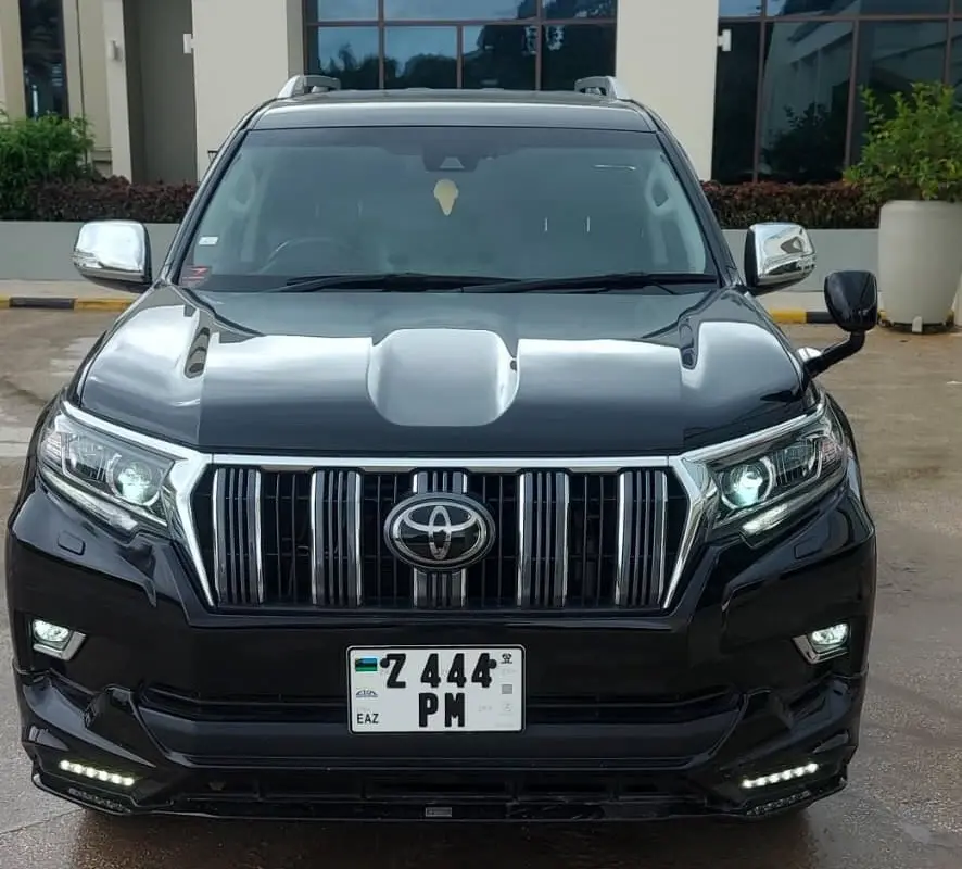 Zanzibar car rental – black Toyota Prado SUV
